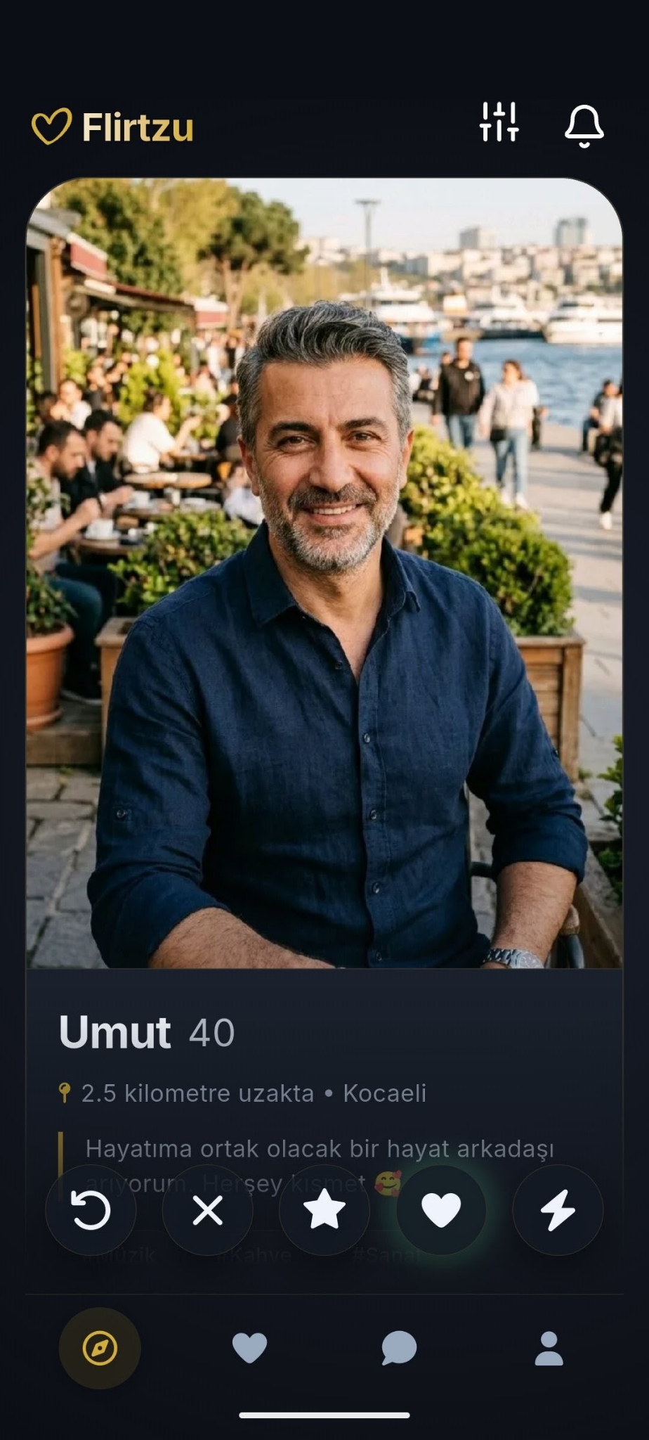 Flirtzu profil düzenleme ekranı